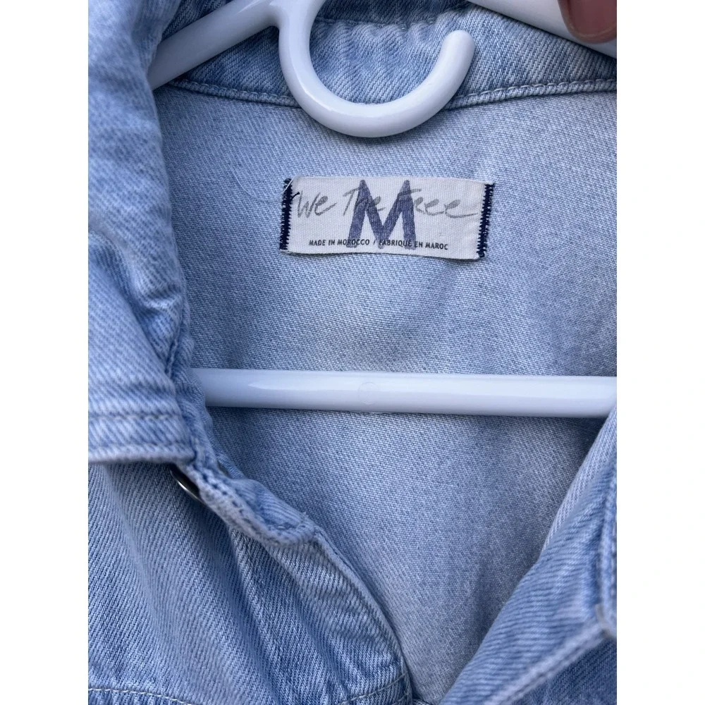 Free People Marci Jumpsuit Medium Light‎ Blue Denim One Piece Boilersuit Casual